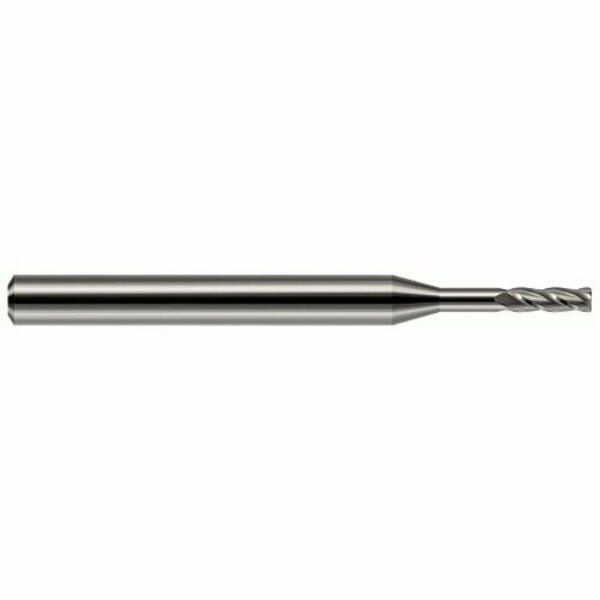 Harvey Tool 1/8 in. Cutter dia. x 0.01 in. Radius x 3/8 in. x 3/4 Reach Carbide Corner Radius End Mill, 4 Flutes 730708